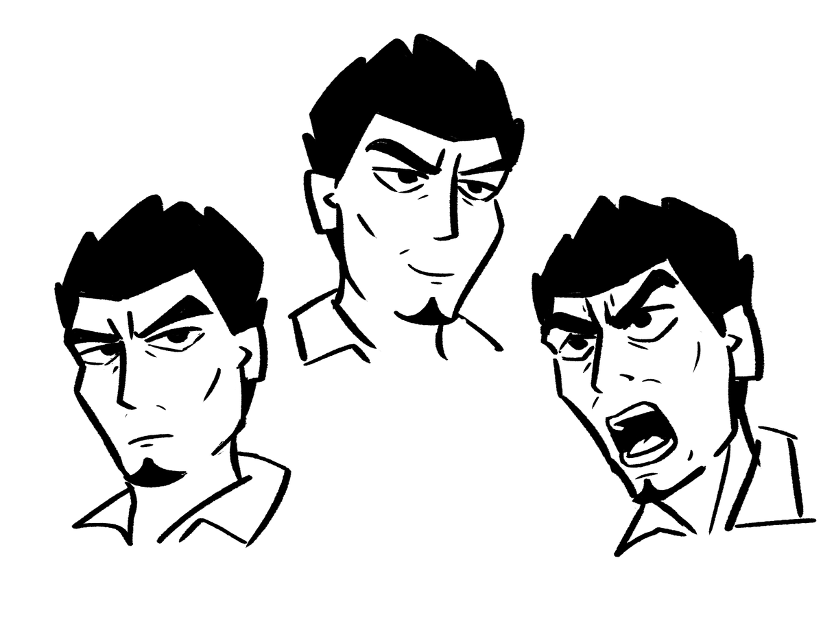 Kiryu's only 3 possible expressions 