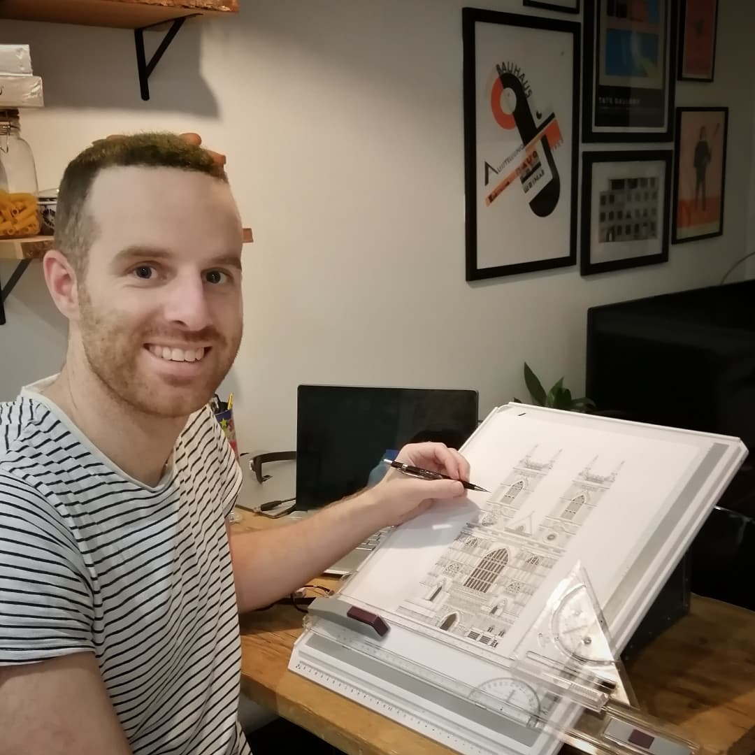 stevosketches's tweet photo. Day one of #MeetTheMakerWeek challenge with the theme "SEASONAL".
Featuring my drawing of Westminster Abbey. Always cringe at photos of myself ๐
https://t.co/tpFJrcPWZh https://t.co/PTdr6NJTGm