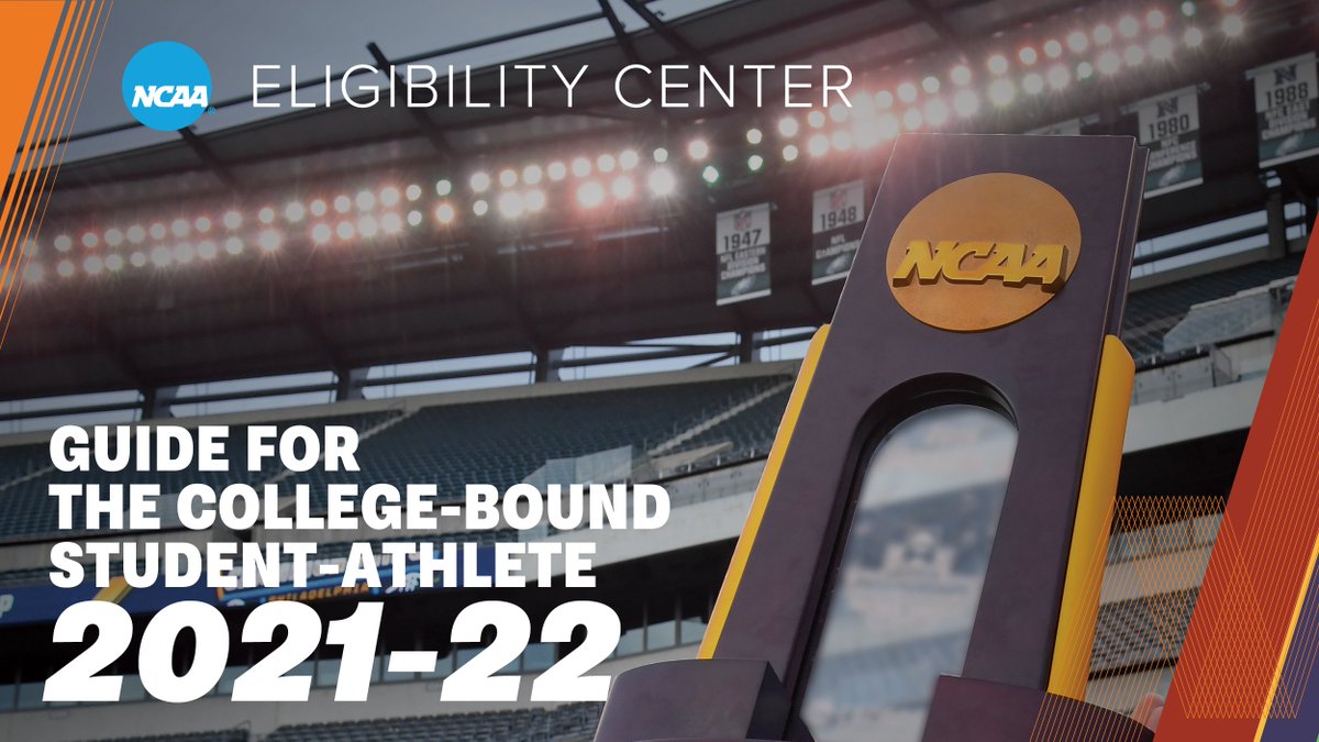 The 2021-22 Guide for the College-Bound Student-Athlete is a resource for questions on <a href="/ncaaec/">NCAA Eligibility Center</a> registration and academic requirements.

bit.ly/3w55gqI | #NCAAFH