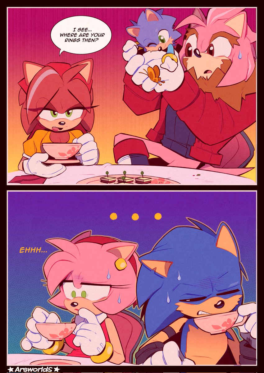 Meeting Mr. and Mrs rose part 2 ✨🫖
where's the rings sonic?🤨
#sonicthehedgehog ⭐ 