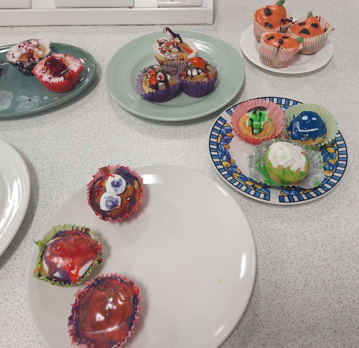 griffin_he's tweet photo. Just some of the Amazing decorating skills from last weeks S1 Halloween muffins 🎃👻🧡@LargsAcademy @FoodTextiles https://t.co/zkigDXpVWz