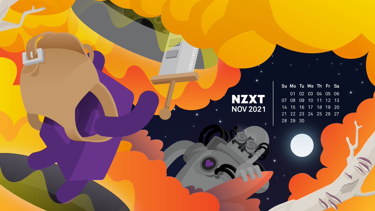 NZXT's tweet photo. Happy November! 🦃

Retweet and set this as your wallpaper for a chance to win a FREE $100 Steam gift card! https://t.co/juh62lcegl