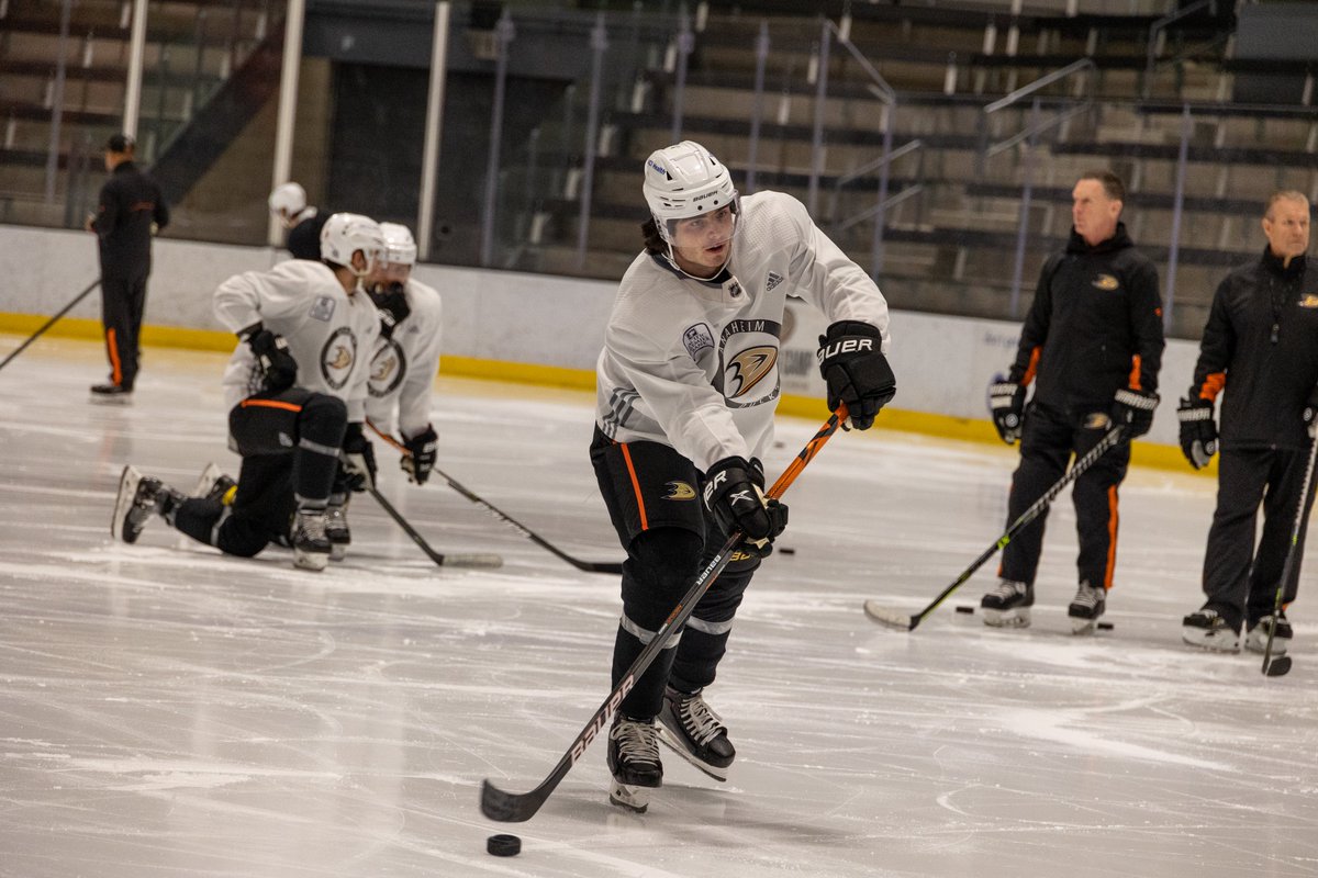 AnaheimDucks's tweet photo. Back to work. 

#FlyTogether https://t.co/v3Ehxup81D
