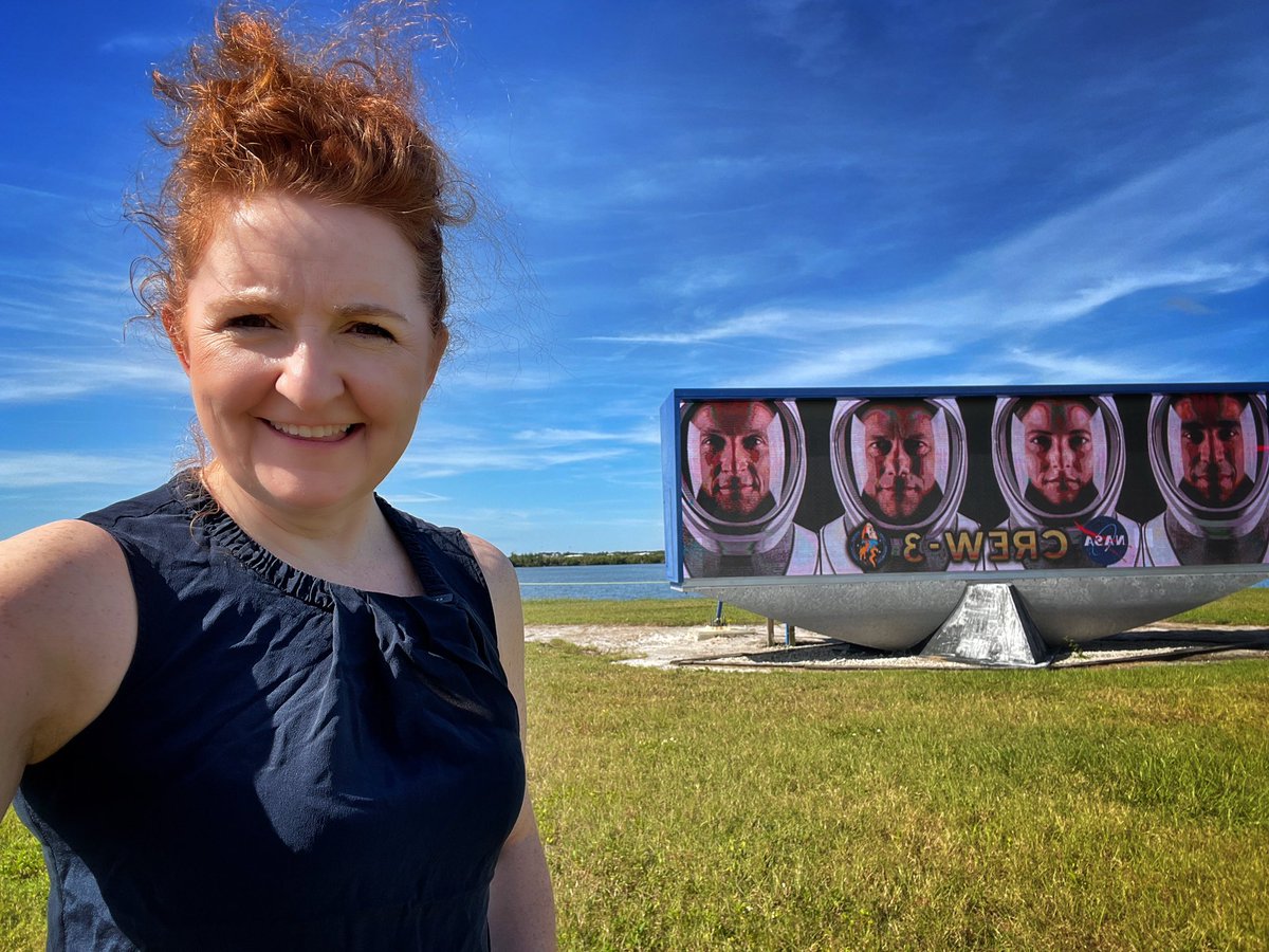 Dr_Niamh_Shaw's tweet photo. SPACENEWS: #Crew3 launch update-now scheduled Tue night/Wed minting 5.10am Irish time.Follow the launch of our @esa astronaut @astro_matthias &amp; his @nasa crewmates to @Space_Station on @SpaceX #crewDragon from the roof of the infamous VAB with me on @RTEjr ! #CosmicKiss #spqcd https://t.co/Q8ZgeddfIg