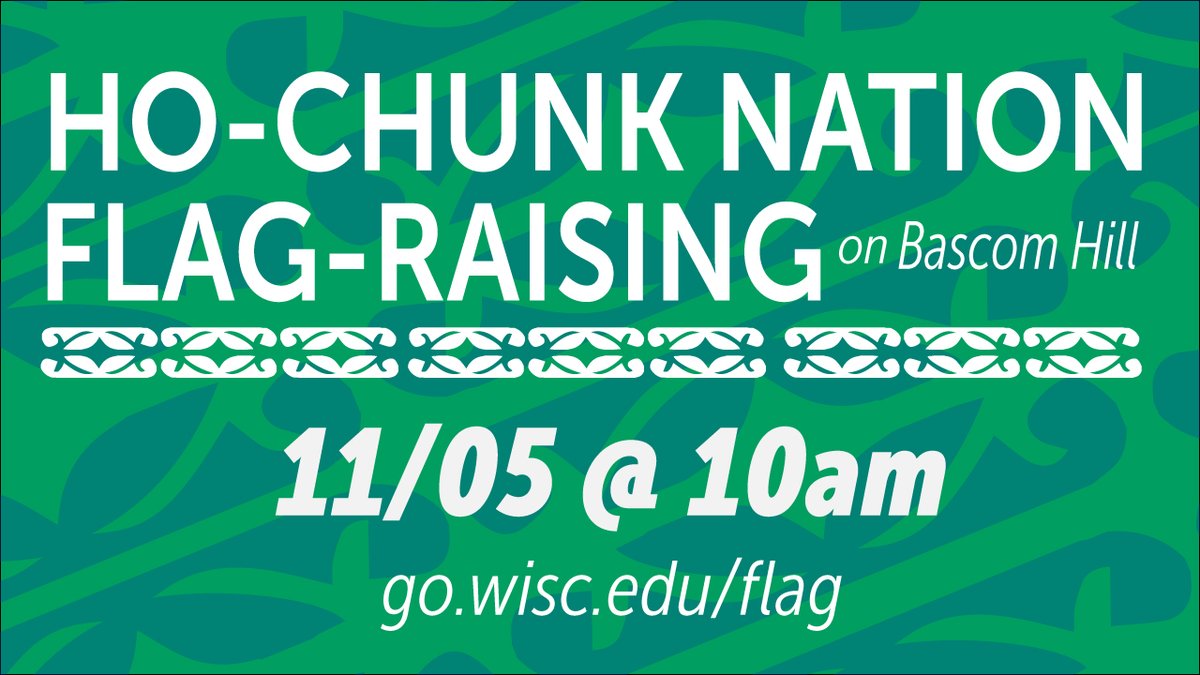 UW–Madison (@uwmadison) on Twitter photo This Friday, the <a href="/HoChunkNationPR/">Ho-Chunk Nation</a> flag will fly above Bascom Hall for the first time in UW history.
This is part of an ongoing commitment to build Our Shared Future with the Ho-Chunk Nation and the other First Nations in Wisconsin.
More info: go.wisc.edu/flag This Friday, the <a href="/HoChunkNationPR/">Ho-Chunk Nation</a> flag will fly above Bascom Hall for the first time in UW history.
This is part of an ongoing commitment to build Our Shared Future with the Ho-Chunk Nation and the other First Nations in Wisconsin.
More info: go.wisc.edu/flag