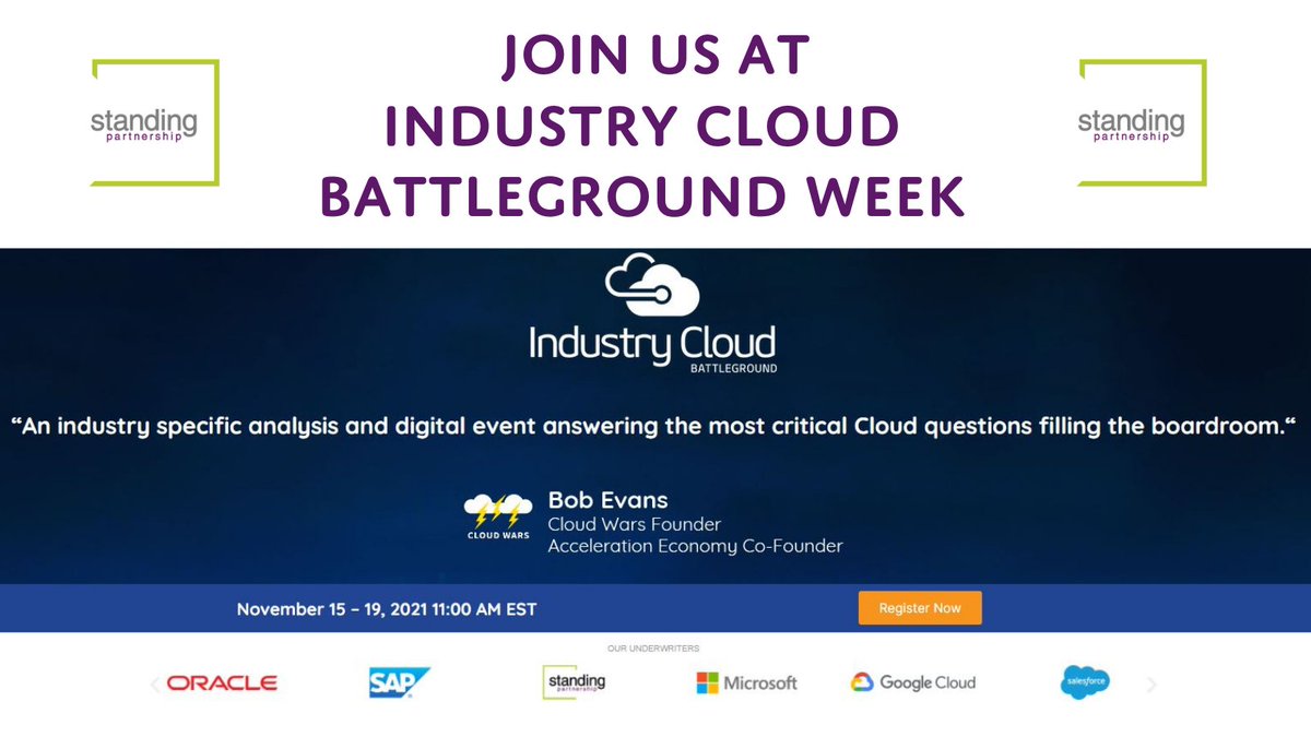 We are excited to be part of #IndustryCloud Battleground Week. <a href="/AshlynBrewer/">Ashlyn Brewer</a>, our VP &amp; vertical marketing guru, will share insights on crafting effective industry-focused growth strategies. Learn more about the event: hubs.ly/H0-pqJ00.