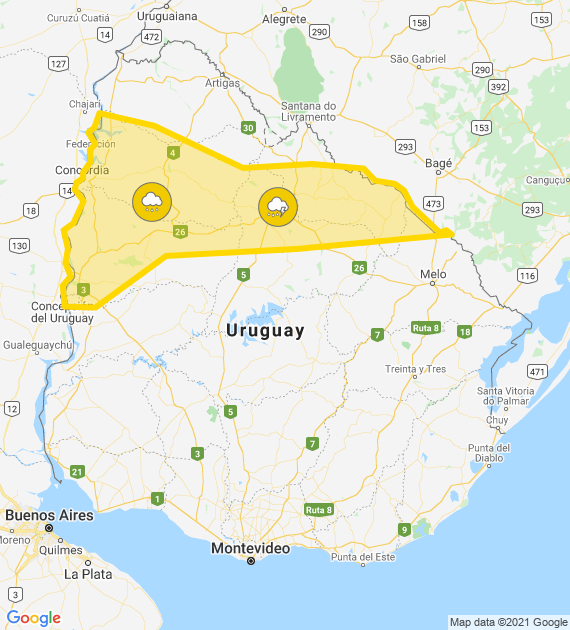 Inumet_'s tweet photo. Alerta amarilla por Tormentas fuertes y lluvias intensas
Se actualizará a las 17:30 o ante cambios significativos

Más info: https://t.co/zY2u8OFmLu https://t.co/aiVaRFi8ld