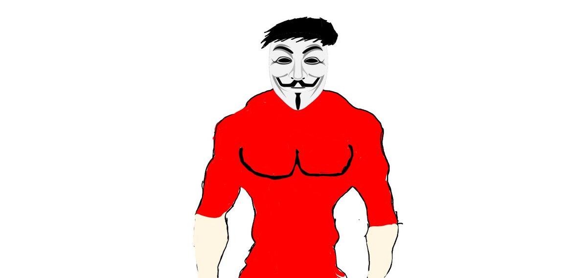 MclovinTheyo's tweet photo. Me ayudan a dibujar bien a mi anonymus musculoso? Xddd https://t.co/wf7zsssYaN