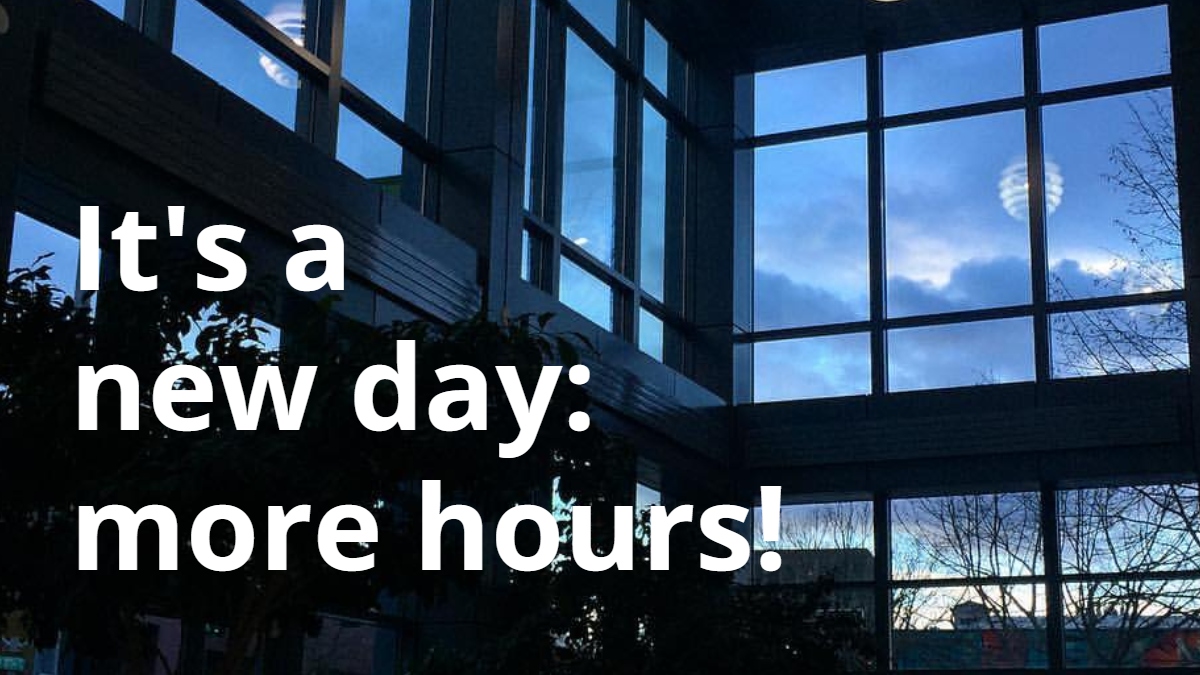 Yay! Starting today, all #EugeneOregon Library locations are again open on our pre-pandemic schedule -- incl. Sundays @ the Downtown Library &amp; Tues. nights @ Bethel &amp; Sheldon branches! More: bit.ly/EugLibraryHours  1/