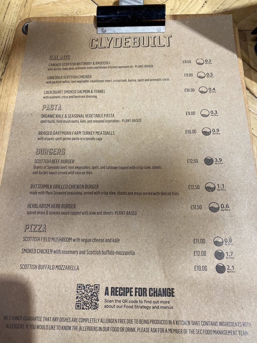 darrenmccaffrey's tweet photo. Forget calorie counting, this menu at #COP26 has a carbon count - good idea?

Can you guess what comes out on top? https://t.co/iTtd1T2evr