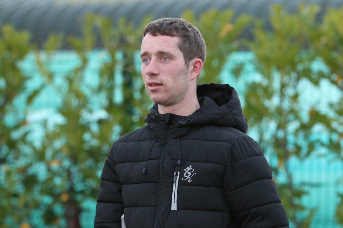 Goffs1866's tweet photo. Young trainer Gearoid Brouder went to €100,000 for Eagle’s Flight from @MHalfordRacing in today’s Autumn HIT Sale 🤝
#PackedWithPotential https://t.co/hQ1YvBdAVX