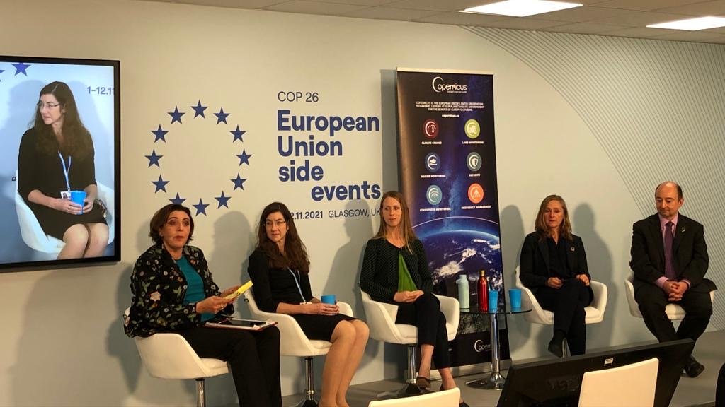 .@CopernicusEU experts were at #COP26 today giving a deep dive on how #CopernicusServices are supporting climate adaptation. Did you miss it? Don’t worry, we’ve got your back!

Catch the recording here ➡️ bit.ly/3byeuCC
For more info: bit.ly/3pMPEal