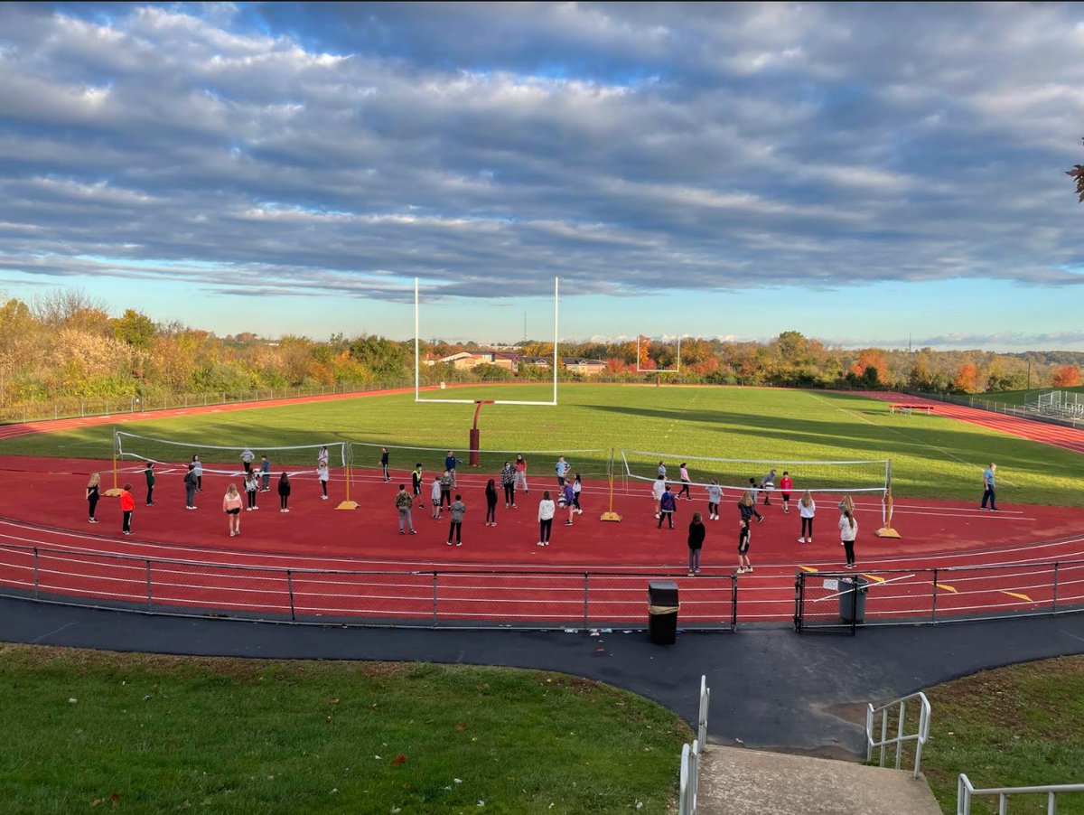 A beautiful morning for outdoor volleyball!