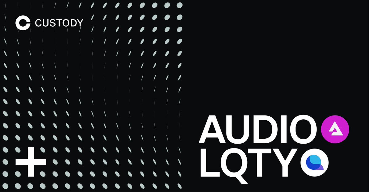 Coinbase Custody now supports deposits and withdrawals for $AUDIO and $LQTY.

Details here → custody.coinbase.com/assets