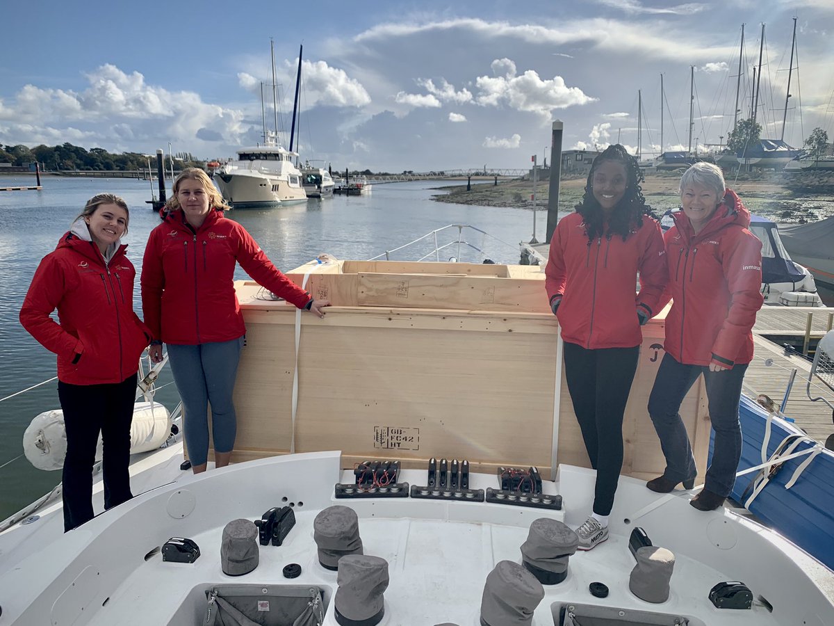 Exciting news: tomorrow, #Maiden will be loaded onto the ship ‘Lotus A’, destined for #Dubai - this is where Maiden and her new all female crew, skippered by Annie O’Sullivan, will commence the new <a href="/DP_World/">DP World</a> World Tour in early 2022 (full schedule TBA)!