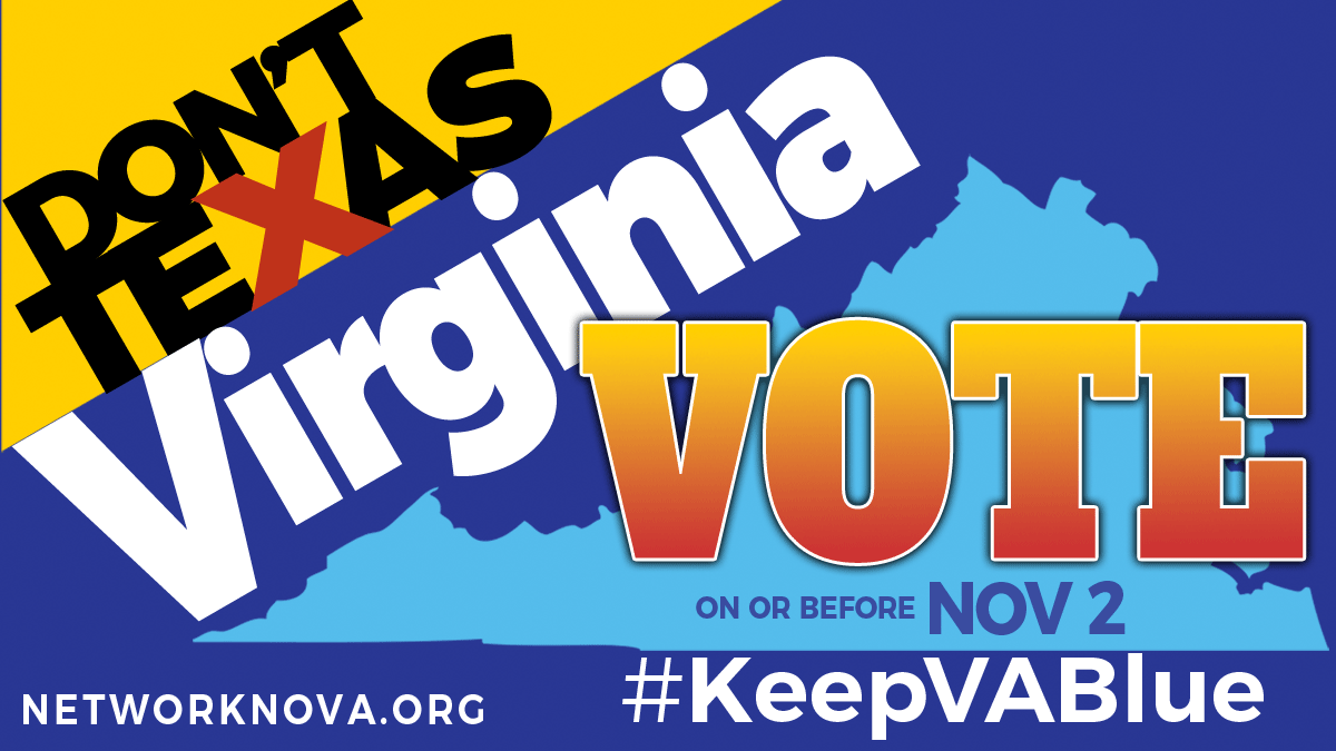 6PM TONIGHT: Election Eve #KeepVABlue OutReach Party hosted LIVE @ Terry/Hala/Mark Rally in Fairfax!

Lets remind voters that #DemsDeliver so we #DontTexasVirginia! EVERYONE can help by donating, calling, texting &amp; spreading the word. 

REGISTER FOR ZOOM:
tinyurl.com/KeepVABlueElec…
