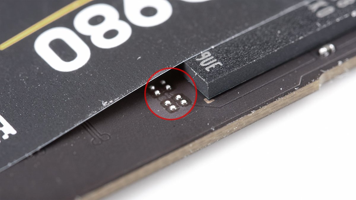 themrlawrence's tweet photo. @PcbArts hoping you can help me identify what these little solder looking balls are on this Samsung 980 M.2 NVMe SSD, any ideas? https://t.co/zdvhaacPdw