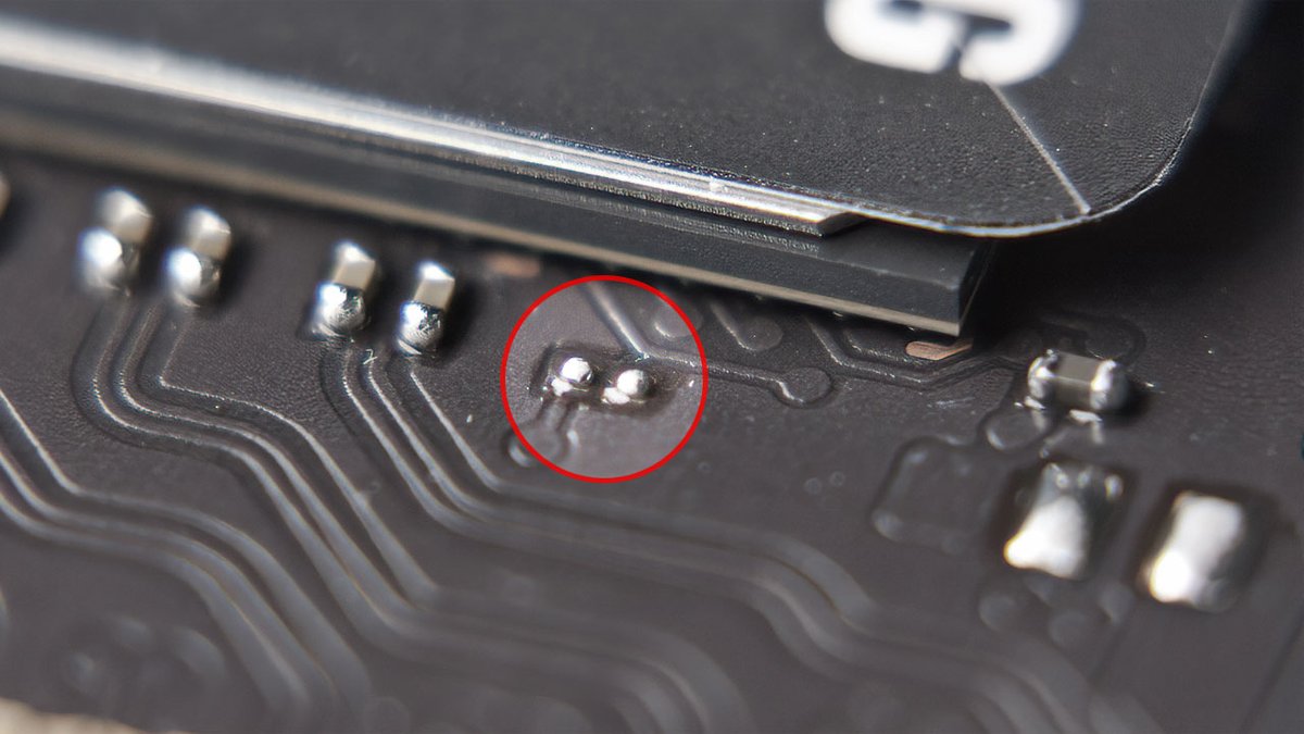 themrlawrence's tweet photo. @PcbArts hoping you can help me identify what these little solder looking balls are on this Samsung 980 M.2 NVMe SSD, any ideas? https://t.co/zdvhaacPdw