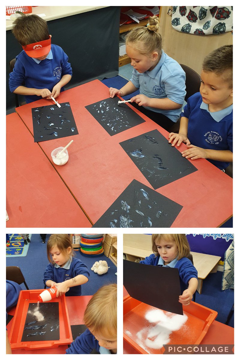 Mrs_Bartle's tweet photo. The reception children @SpilsbyPrimary @InfinityAcad have been learning about #BonfireNight. We created our own piece of firework salt #art. The children observed the effects of the combined media #EYFS #expressiveartsanddesign #understandingtheworld https://t.co/xjvKn1aXaP