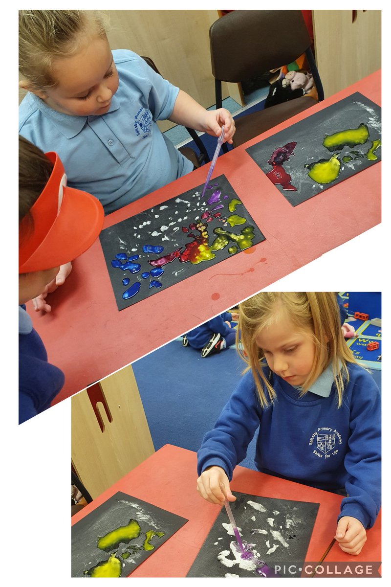 Mrs_Bartle's tweet photo. The reception children @SpilsbyPrimary @InfinityAcad have been learning about #BonfireNight. We created our own piece of firework salt #art. The children observed the effects of the combined media #EYFS #expressiveartsanddesign #understandingtheworld https://t.co/xjvKn1aXaP