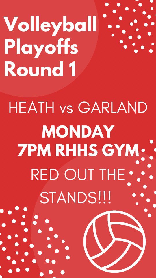 Tonight—— come and support our volleyball team!!!! RED OUT!