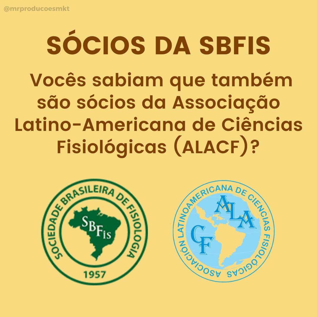 sbfis_oficial's tweet photo. Isso aí, pessoal! Os sócios da nossa Sociedade também são sócios Associação Latino-Americana de Ciências Fisiologias (ALACF)!
Seja membro da Sociedade Brasileira de Fisiologia!
Link: https://t.co/pbi3ToW1HW
#sociedadebrasileiradefisiologia #sbfis #alacf #sócio #fisiologia https://t.co/BJtWHNJbT2