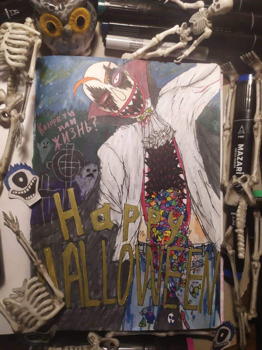 369Sofiya's tweet photo. 🎃С прошедшим вас Хеллоуином!)🎃
 Надеюсь, для вас он был жутко весëлым) 
#Halloween #FailureBaldi #TheOldLaboratoryOfFailureExp https://t.co/j492o6HZO6