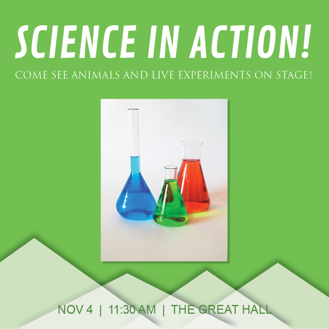 suuapex's tweet photo. joined this week by members of our very own College of Sciences. This event will feature live experiments, live animals from the Animal Ambassador club of campus, and so much more. Join A.P.E.X. Events on November 4th, 2021 at 11:30 AM in the Great Hall on the campus of SUU. https://t.co/Tq26mRL7XC