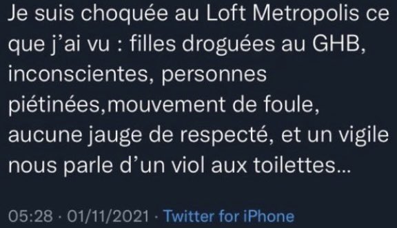 BdeSceaux's tweet photo. Ce n’est pas la première fois que ce genre de tweet est publié. ⚠️
Ce n’est pas la première fois que des gens malintentionnés frappent,droguent,violent des femmes surtout en boîte de nuit…💉🧫
Cela a encore été une fois le cas au Loft Métropolis (Rungis) ce dimanche soir.
1/4 👇 https://t.co/OAN51uOuvU