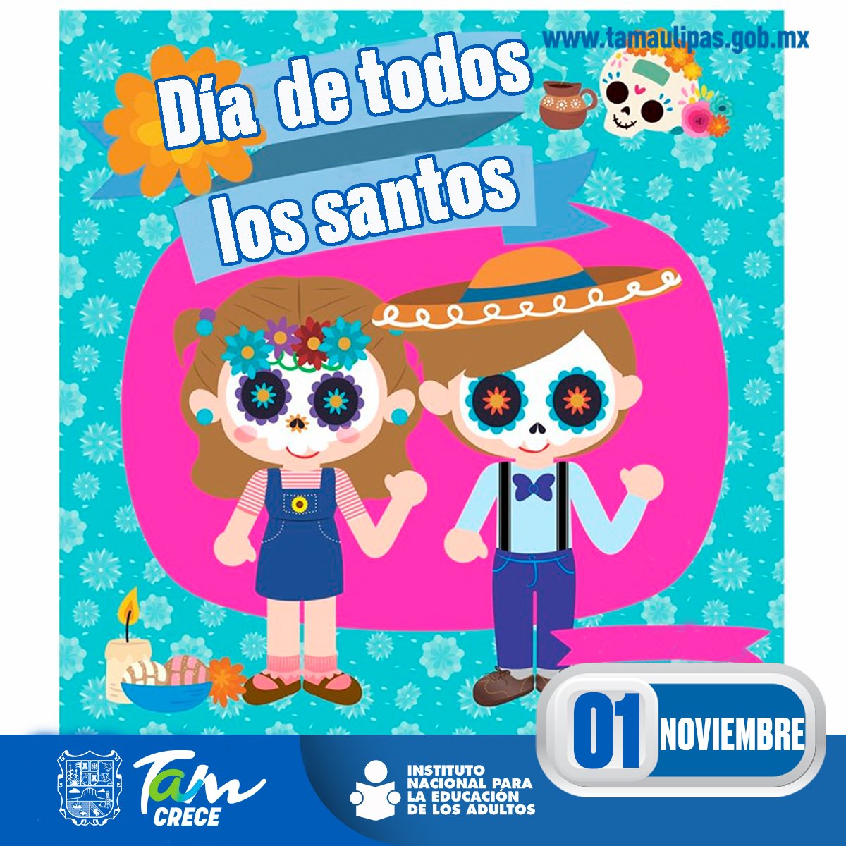 ITEAoficial's tweet photo. #Efemerides El 1º de noviembre se celebra el #DíaDeTodosLosSantos, esta fecha especial es una solemnidad, ya que honra a los difuntos. #TodosSomosTam #TAMCrece #EducaTam #INEA https://t.co/CEIlhOxLcI