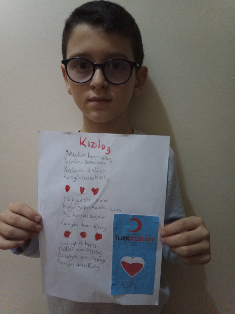 KIZILAY HAFTASI KUTLU OLSUN @HalkalIlkokulu <a href="/ReyhanGomleksiz/">Reyhan Gömleksiz</a>  4/B sınıfı Kerem Caniklioğlu