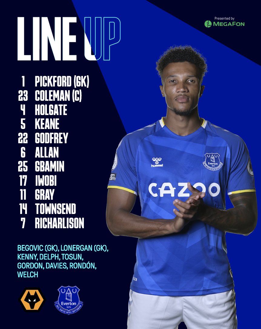 Your team to face Wolves! 🔵

#WOLEVE #COYB