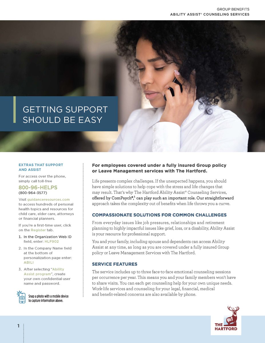 Visit guidanceresources.com to access hundreds of personal health topics and resources for child care, eldercare, attorneys or financial planners.