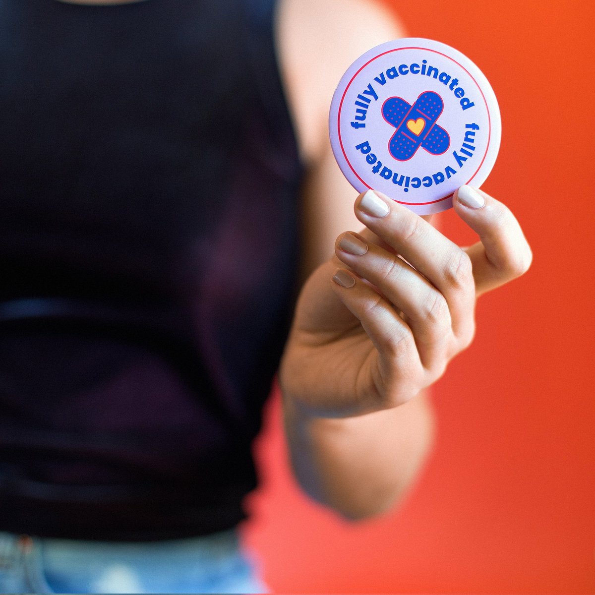 The pins we wear at our pop-ups are now for sale! 💉🩹 Your safety and health is our top priority 💛 #GetVaccinatedNow