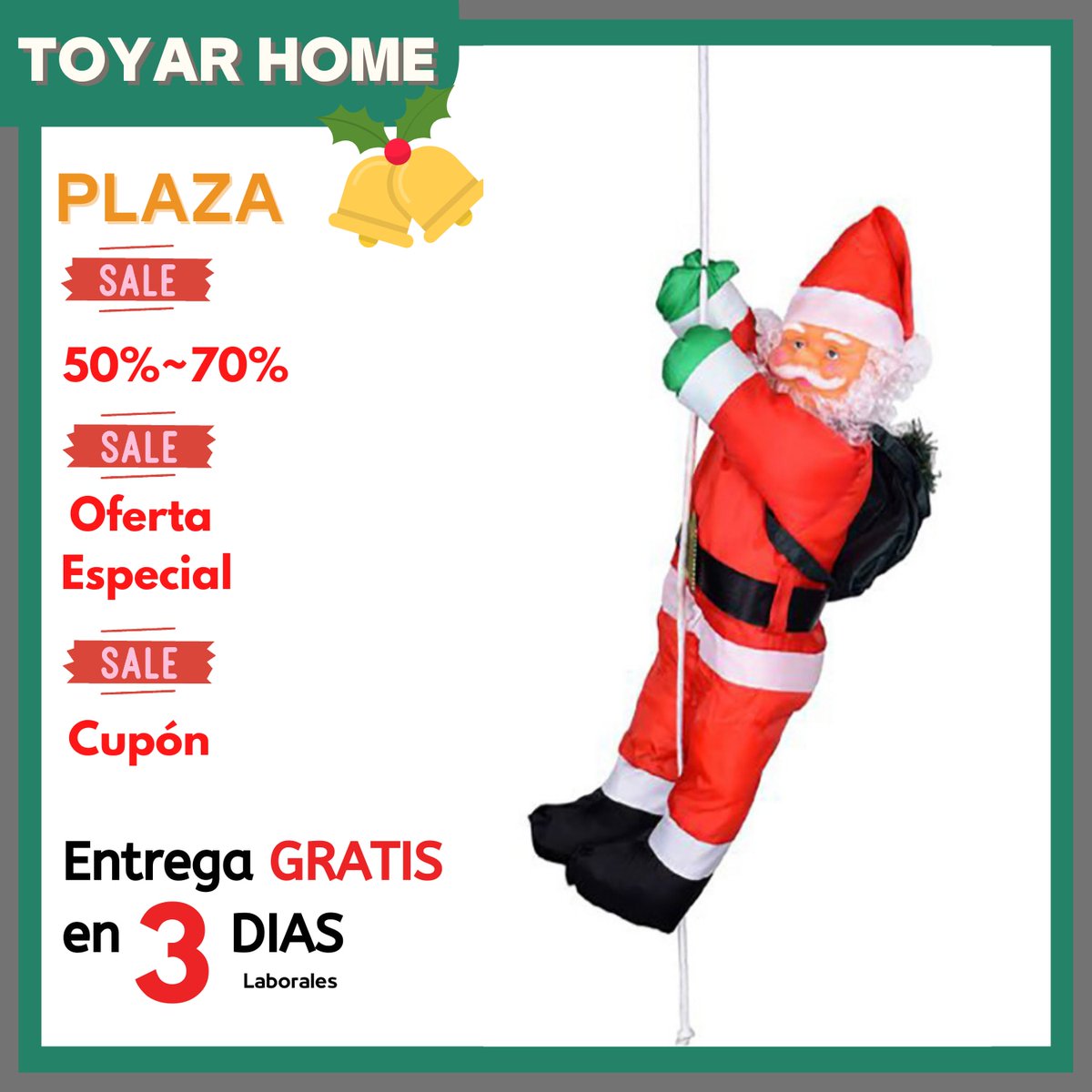 ChollosXpress's tweet photo. 📡TOYAR HOME Papá Noel en la Escalera de 90cm a 110cm
Decoración Interior y Exterior de Navidad 

🚫 Antes: 14,70 💶
✅ Precio 15,75 💶(--7%)

🔗 Más info: https://t.co/5VXCrjcmdc https://t.co/emksmz1iSb