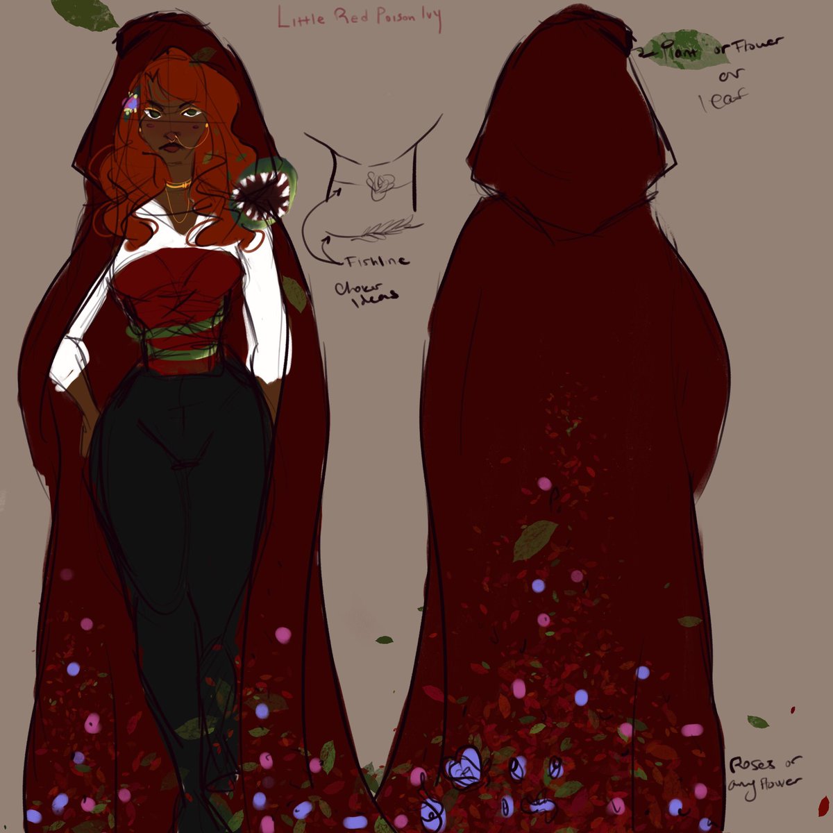 Rubiii_Moon's tweet photo. My original Halloween costume idea. I ran out of time and money 🥲
#Procreate #poisonivy #littleredridinghood #rbmoonart #procreateart https://t.co/oFHY51v2sj