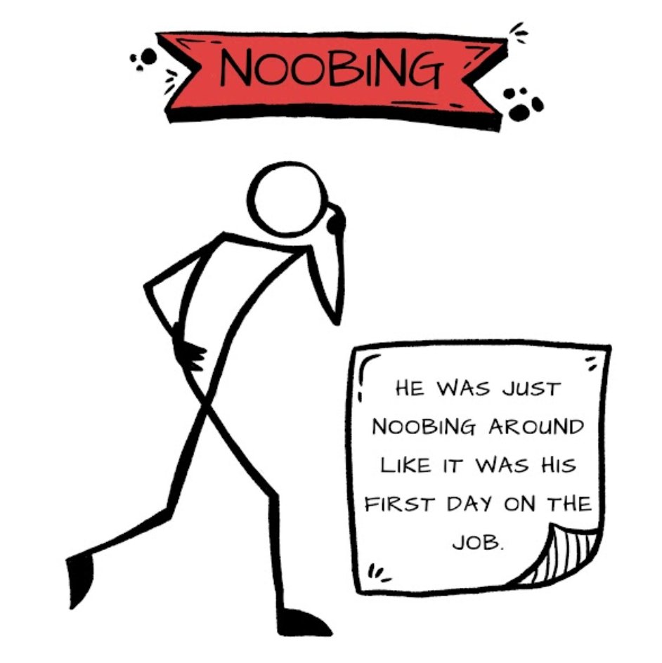 Noobing

noob . ing

Doing something you lack experience in.

"He was just noobing around like it was his first day on the job."

opensea.io/assets/0x495f9…

#NFTs #nftcollector #NFTNYC #verbify