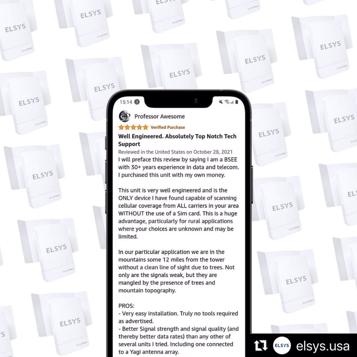 alessandro_work's tweet image. You can have problems with connectivity or you can have an Amplimax! It&apos;s your choice! 😎

Take a look on this brand new review from a customer. Lives in a similar place or have the same difficulties? 

Become an #Amplimaxer! 

#ruralinternet #technology #internetsignal