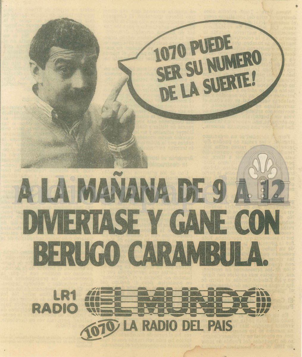 RadioenPapel's tweet photo. Ayer hubiera cumplido 76 años. Me hubiese encantado disfrutar de su talento en la radio.
📻 Radio El Mundo 1070 AM
🎧 "Anímese a Escuchar"
🎙 Berugo Carámbula y equipo.
🔎 Diario "La Prensa", Agosto 1990.
#afichesradiales #101AñosDeRadio #historiaradial #Radio #Berugo https://t.co/YTsxGSvDzx