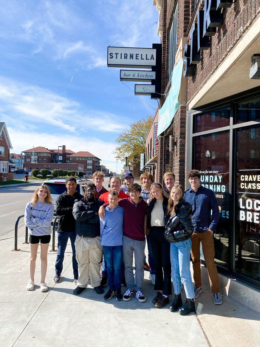 HatchWestside's tweet photo. Hatch and Entrepreneurship students took a trip to BlackStone to listen to CEO of GleenSlate Management, Matt Dwyer, talk about his experience reinvigorating the BlackStone area to be what it is today. 
Check back at the end of the week to learn more! @Westside66 #westsidehatch https://t.co/EFcJaugIMN
