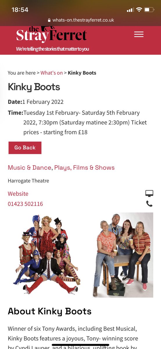 Check out <a href="/thestrayferret/">The Stray Ferret</a> what’s on page and find out more about #kinkyboots coming to <a href="/HGtheatre/">Harrogate Theatre</a> this February! #charlieprice #hopskinkyboots2022