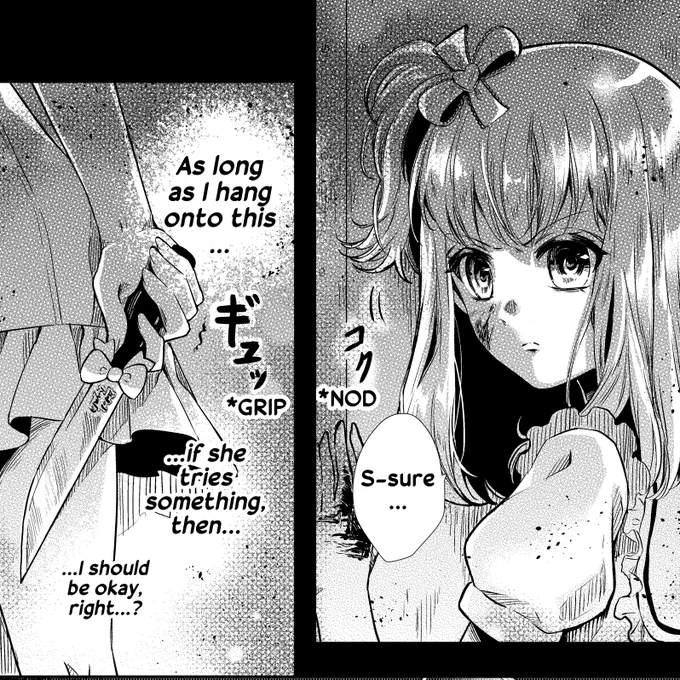"As long as I hang onto this...if she tries something, then...I should be okay, right...?"

New Idol Royale up on Webtoon! https://t.co/RKDUO02vsn 