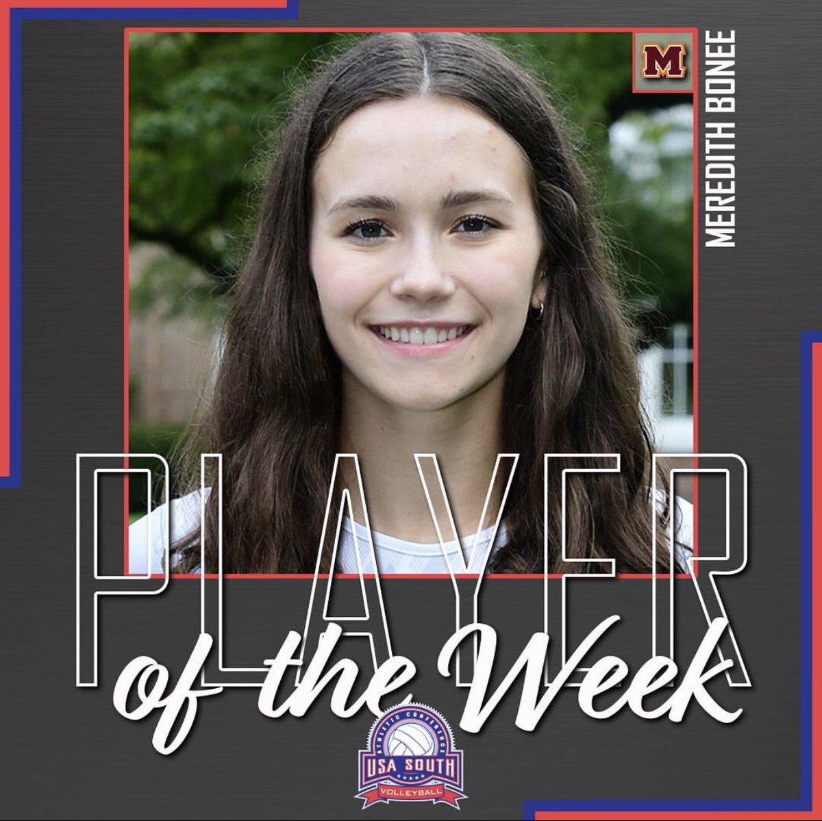 BIG SHOUT OUT to Meredith Bonee on getting USA South Volleyball Player of the Week!! We are so proud of you, Mere!
.
.
.
.
#scotsnation #goscots #playeroftheweek #mcscotsvolleyball #scotsvolleyball #volleyball #setter