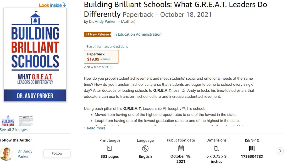 #1 New Release in Educational Administration...Get Yours Today on Amazon and Share with your Friends!  Thank you!