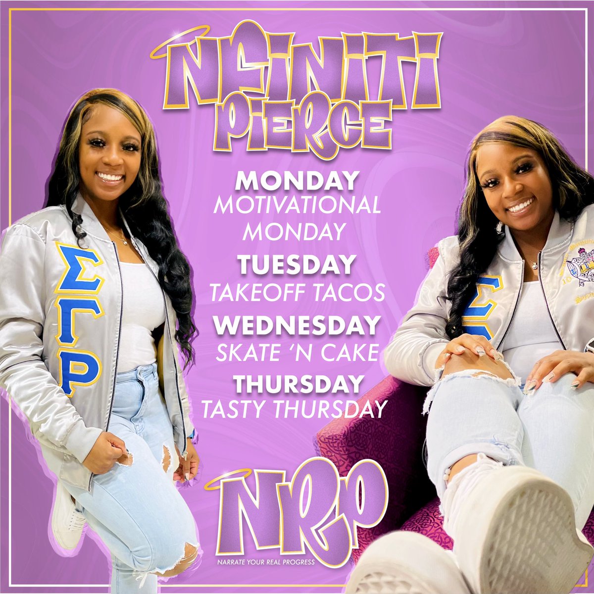 LegendsTroupe's tweet photo. Tune in with @nfinitiraeann this week! 
#Finforthewin #narrateyourprogress https://t.co/jDZKdeFd5C