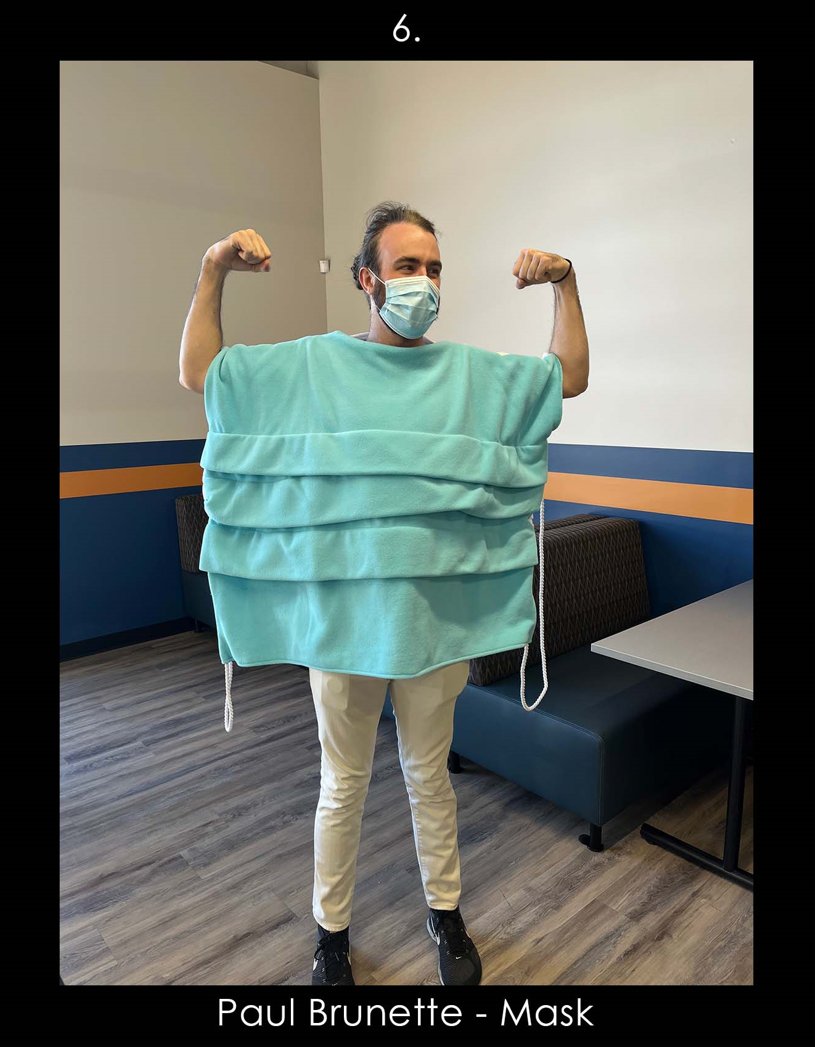 Syncroness's tweet photo. We always enjoy the #Halloween festivities here at Syncroness! Congratulations to Paul Brunette for winning the costume contest as a mask, and Heather Carson for winning the pumpkin carving contest with "Gobble the Pumpkin" 

#CompanyCulture #Community https://t.co/P33jTRk1NE