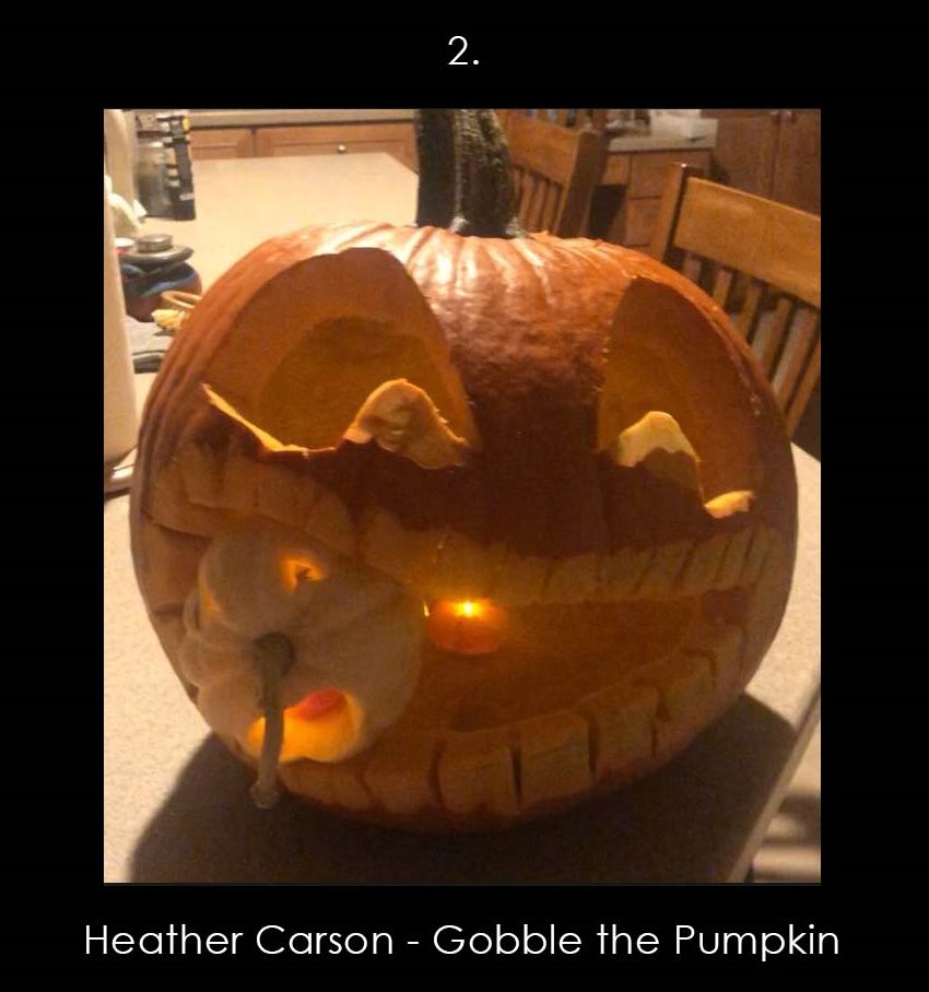 We always enjoy the #Halloween festivities here at Syncroness! Congratulations to Paul Brunette for winning the costume contest as a mask, and Heather Carson for winning the pumpkin carving contest with "Gobble the Pumpkin" 

#CompanyCulture #Community