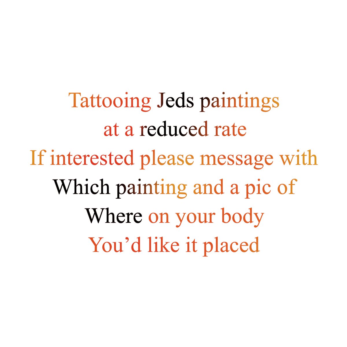 StatueKain's tweet photo. If interested in getting Jed’s work tattooed, please message with which and where. https://t.co/uAHaJ6zoB9