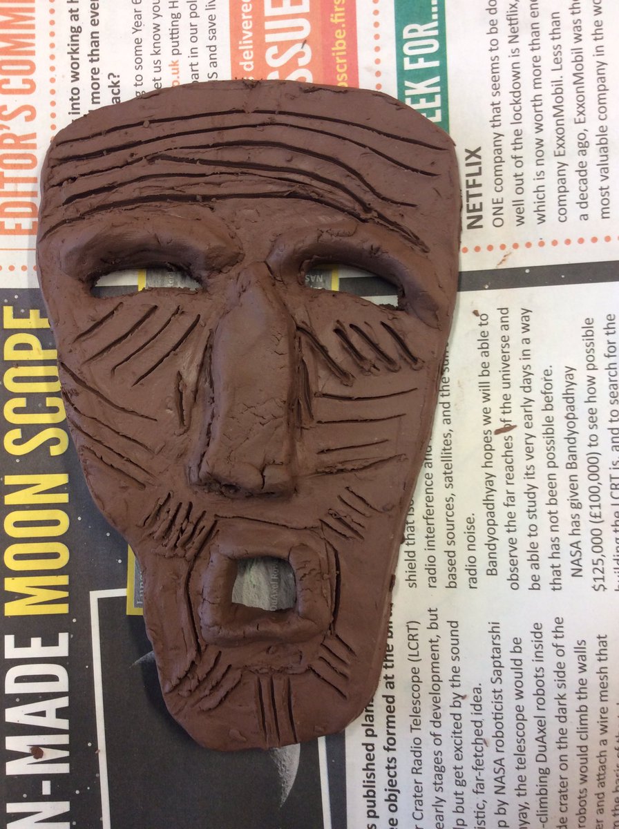 Lakeside_school's tweet photo. Using different clay techniques to creat African masks. Y5/6 wow day. #art #claymasks https://t.co/bcvXYENaqQ