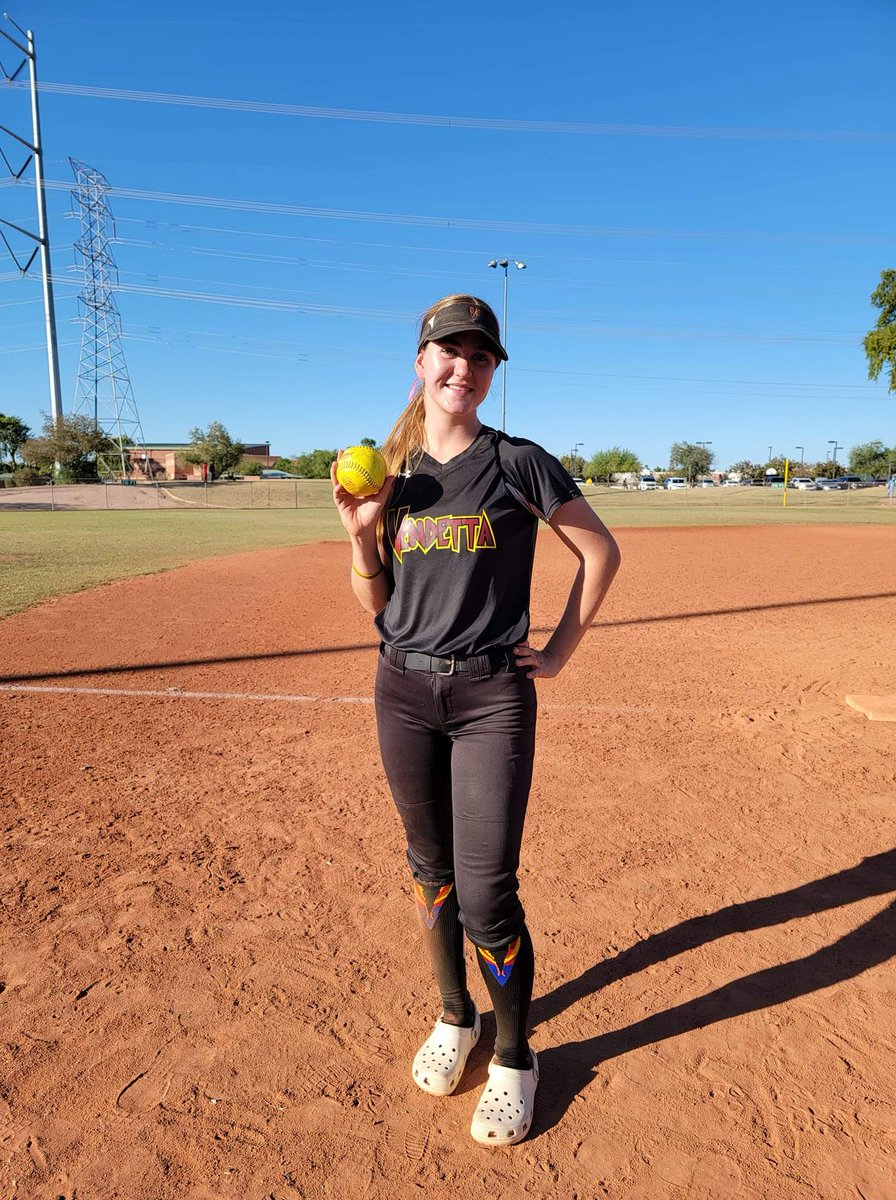 VendettaAZ's tweet photo. Congratulations to our lefty, Amanda McDonald #65, as she breaks the seal and knocked one out of the park this past weekend for her first home run! https://t.co/8nJJEPNeWi